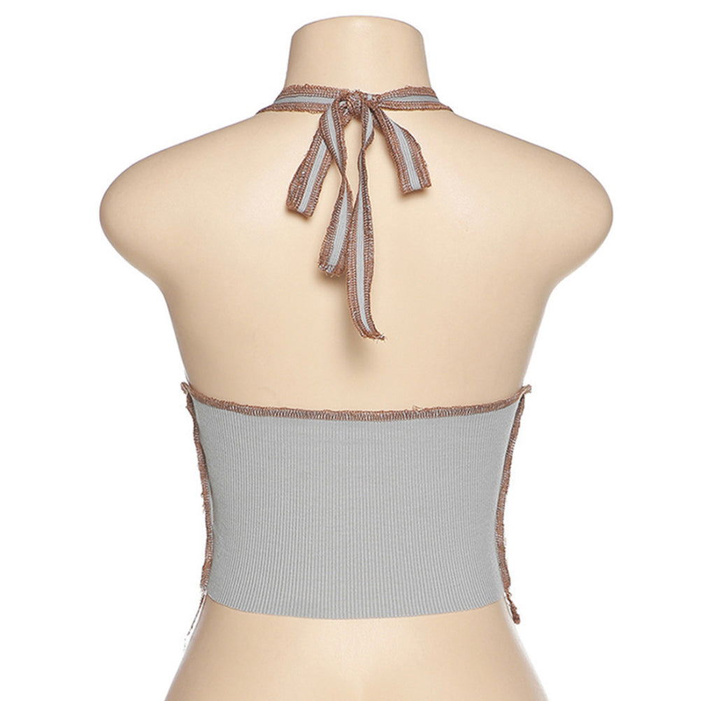 “Baby blue cropped tank”