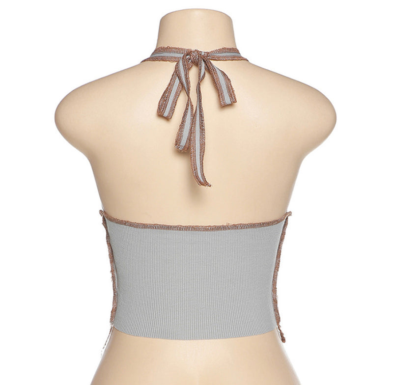 “Baby blue cropped tank”
