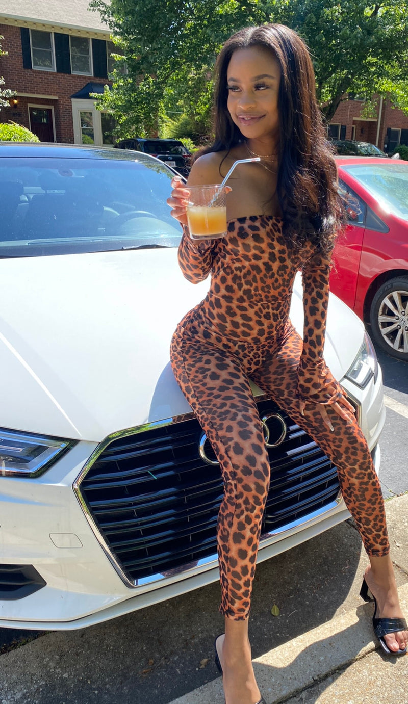 Leopard Mesh Onesie