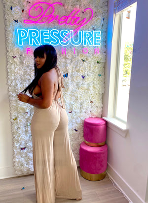 “Pretty Taupe Jumpsuit”