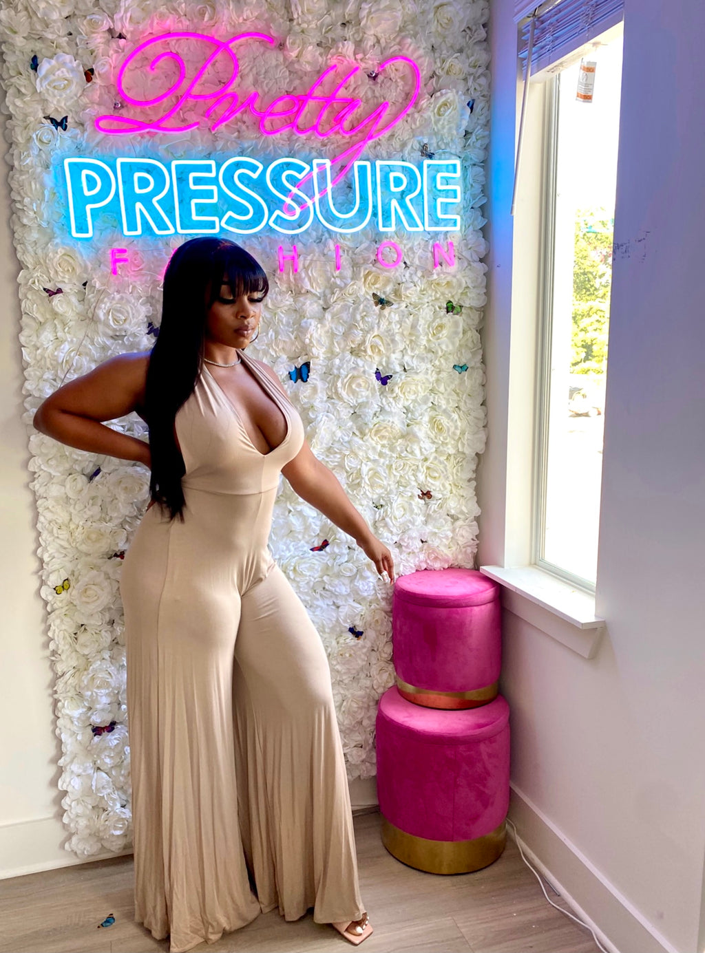 “Pretty Taupe Jumpsuit”