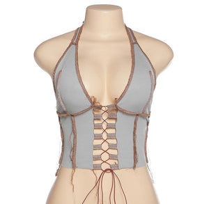 “Baby blue cropped tank”