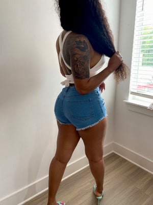 “Blue Jean Baby Doll Shorts”